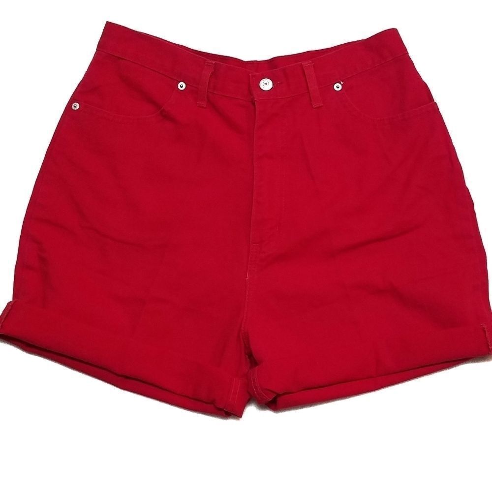 Vintage 70s Faded Glory Red High Rise Denim Shorts - image 2